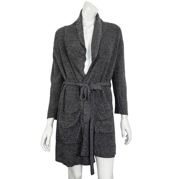 Barefoot Dreams CozyChic Lite Knit Robe in Carbon Size 1 - Picture 1 of 8